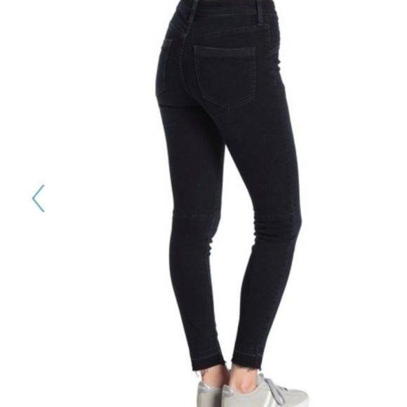 Blue Black Free People Ivy Mid Rise Released Hem Skinny Jeans - Picture 3 of 13